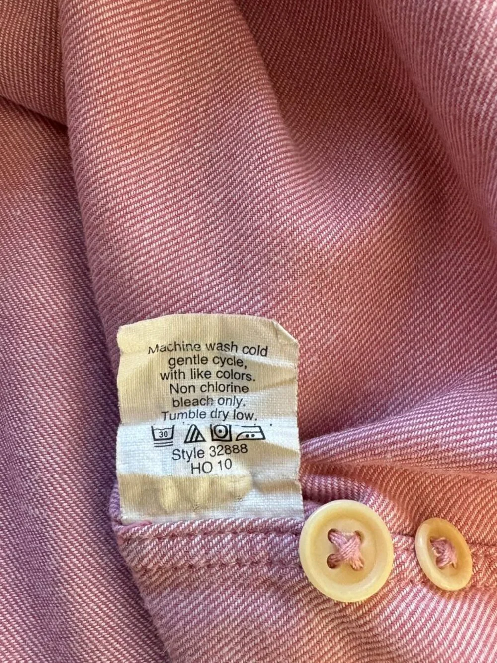 J.Crew Men Large Pink Button Down Shirt Cotton Twill Long Sleeve Flap Pocket